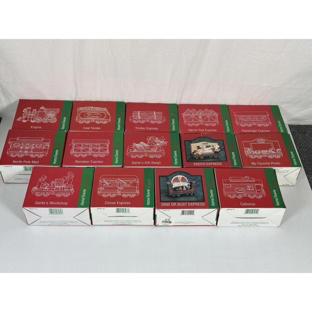 14 Vintage Christmas Train‎ Set 1998 JC Penney Home Towne Express Collection